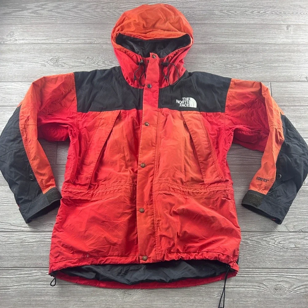 The North Face Mountain Light Jacket Mens Large Red Black Gore-Tex Shell Hooded